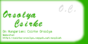 orsolya csirke business card